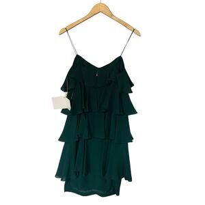 Gigi By Gillian Green Layered Spagetti Strap Dress Size 6 NWT Green Vintage